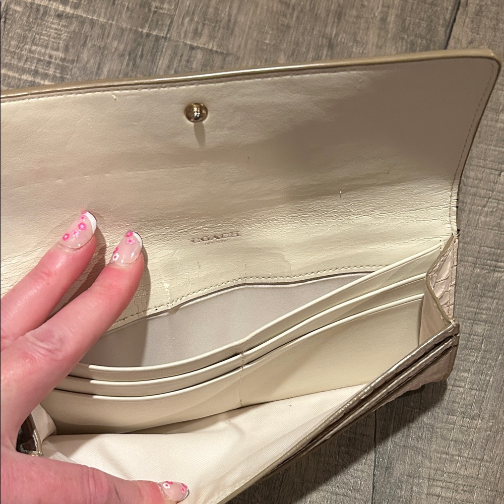 Coach Beige Python Embossed Wallet - image 8
